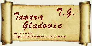 Tamara Gladović vizit kartica